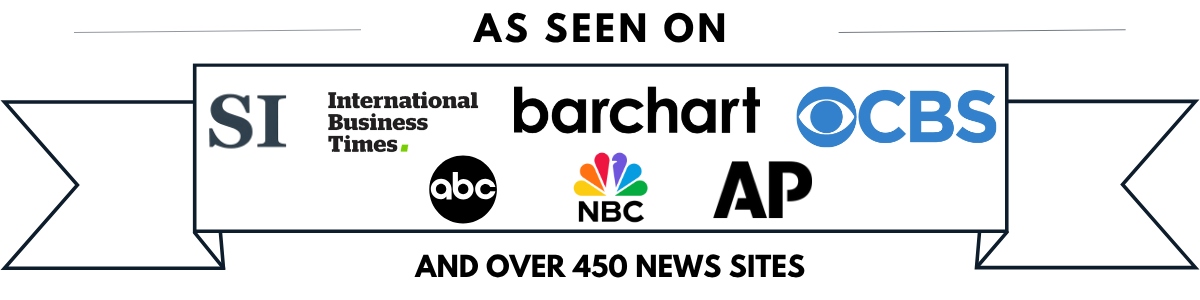 Major media network logos associated with press distribution